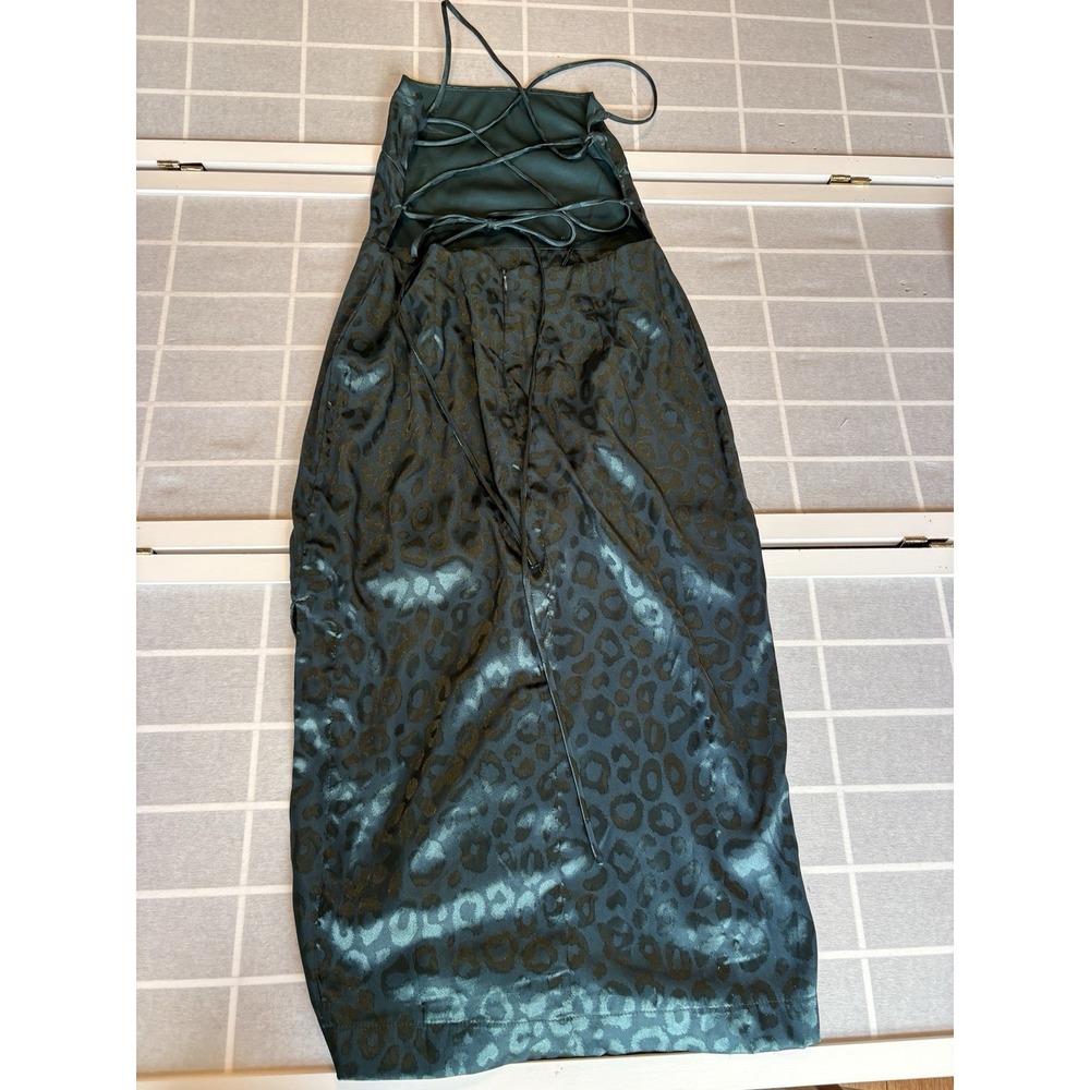 NWT Lush Satin Slip Strappy Back Emerald Green Homecoming Dress Women Sz M‎